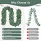 2 Pack Artificial Eucalyptus Garland, 5.5ft Faux Boxwood Eucalyptus Leaves Greenery Garland, Artificial Hanging Vines for Wedding Backdrop Arch Table Wall Home Party Decor